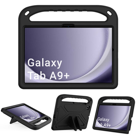 Etui FunColor z uchwytem do Galaxy Tab A9 Plus 11 X210 / X215 / X216, czarne - ochronne