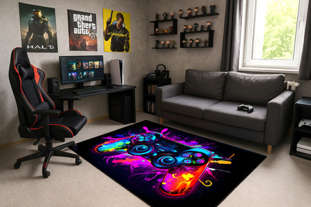 3D gaming carpet Strado ColorPad 100x150 cm modern with 3D effect for gamer's room