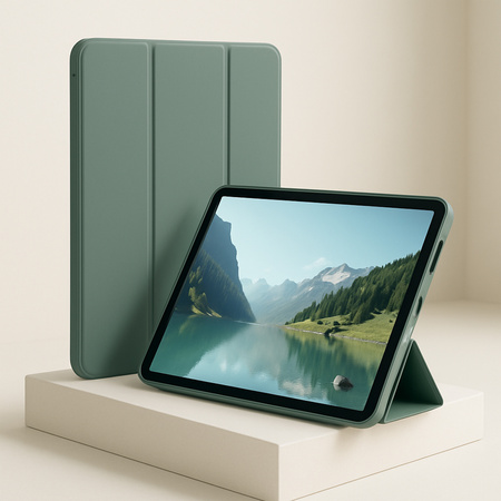 Puzdro Smart s magnetickou s klapkou na Xiaomi Redmi Pad SE 8.7 2024, zelené - ochranné so stojanom