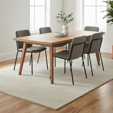 Dywan 160x230 do salonu pętelkowy duży japandi nowoczesny ciężki gruby POLO, szary