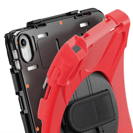 Puzdro Shockproof s držiakom na Apple iPad 10.9 2022 / 11 A16 2025 / Apple iPad 10.9 / Apple iPad 11, červené - ochranné