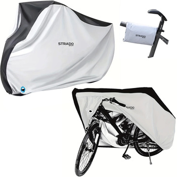Duży Pokrowiec Na Rower Wodoodporny Motor Skuter 110x200x70cm XXL Ściągacz, biały