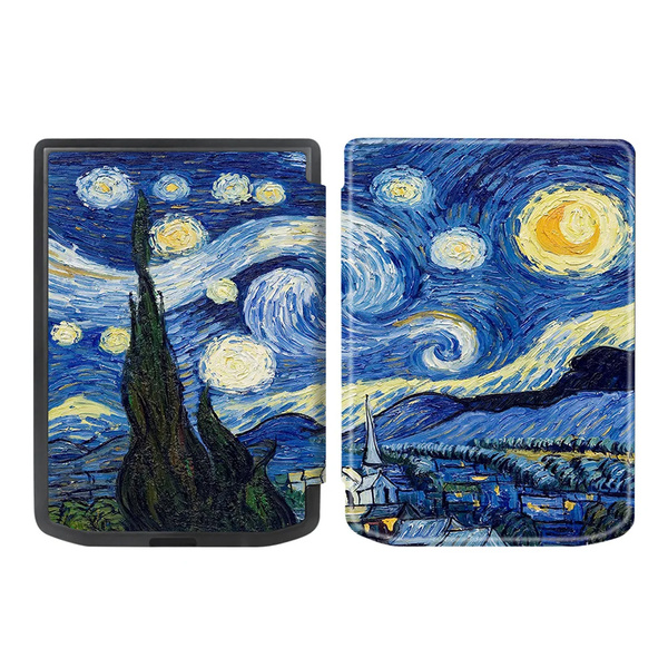 Puzdro Tpu grafické na Pocketbook Verse / Verse Pro 629 634 - ochranné so stojanom, prístup k portom a tlačidlám