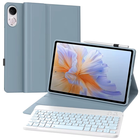Etui z klawiaturą Bluetooth do Redmi Pad 2 PRO 2025, niebieskie