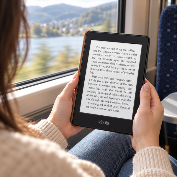 Puzdro Slim Case na Amazon Kindle Paperwhite 4, hnedé - ochranné so stojanom, prístup k portom a tlačidlám
