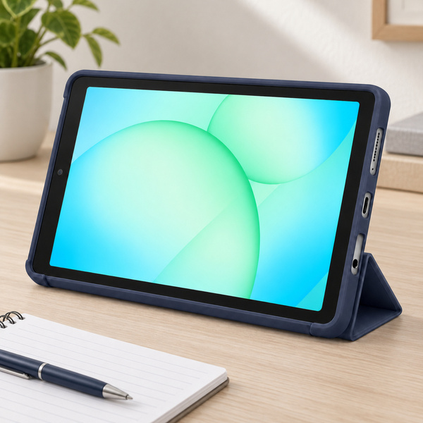 Etui Smart do Galaxy Tab A11 X135/X133 A9 SM-X115/SM-X110 z klapką - granatowe