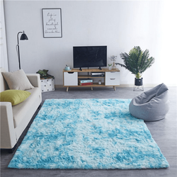 Dywan Shaggy Ombre 80x150 cm, błękitny - miękki do salonu i sypialni