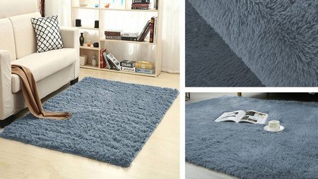 Shaggy Strado 80x150 SilverFur room carpet (Light gray)