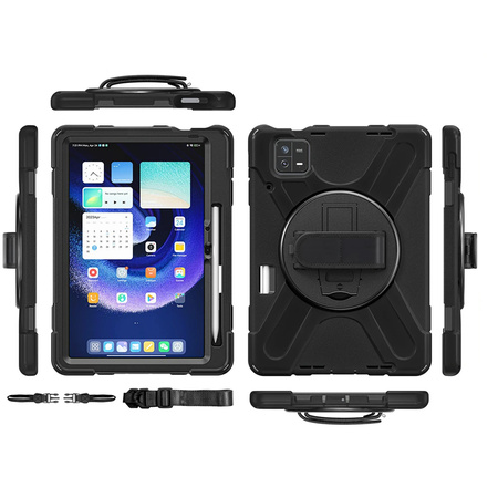 Puzdro pancierové Armor remienok na Xiaomi Mi Pad 6 / 6 Pro 2023 / 6 Pro, čierne - ochranné so stojanom