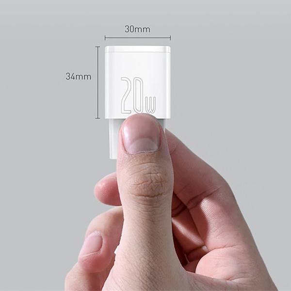Ładowarka sieciowa Baseus Cube 20W USB-C - biała