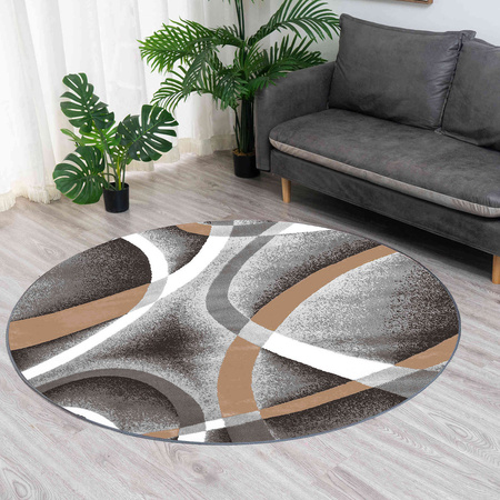 Round carpet NOVO Strado modern torte pattern for living room Melodia 90x90 cm