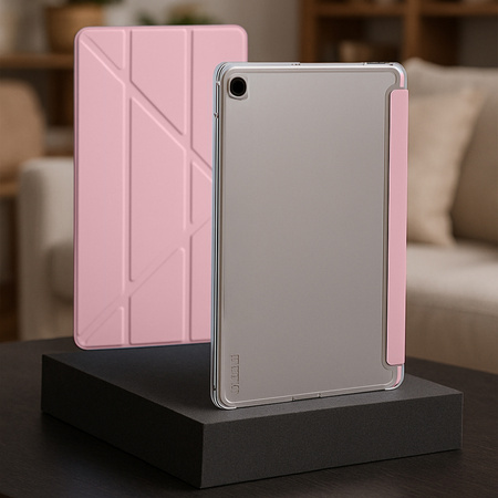 Etui Clear Trifold z podstawką do Samsung Galaxy Tab S6 Lite 2022/24 10.4", różowe