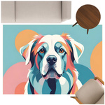 3D Strado ColorDog 100x150 cm modern carpet with dog motif for a child's or gamer's room