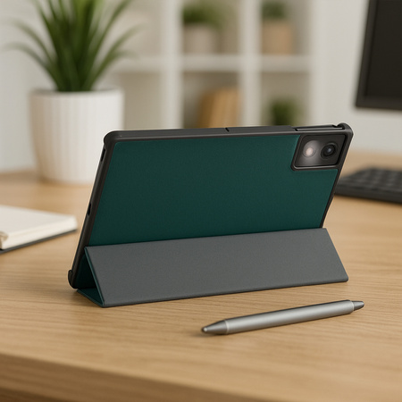 Etui Smart futerał z klapką podstawką do Lenovo Tab K11 Plus 11.45" TB352FU, zielone