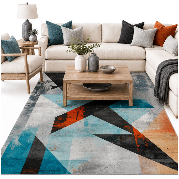 Dywan Novo 120x170 cm - Nowoczesne Trójkąty - miękki do salonu i sypialni