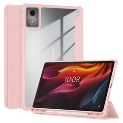 Puzdro s klapkou Clear na Lenovo Tab K11 Plus 11.45 / Lenovo K11 Plus, ružové - ochranné so stojanom