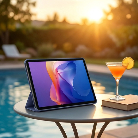 Puzdro Smart na Xiaomi Redmi Pad 2 11 2025 s klapkou, tmavomodré - ochranné so stojanom