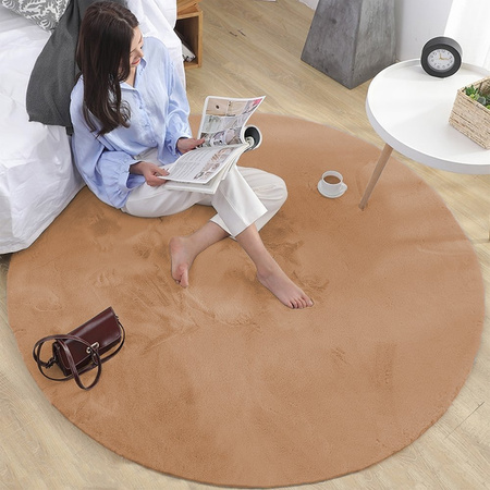 Rabbit Strado 140x140 round rug LightCamel (Beige)