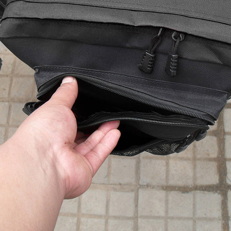 Wodoodporna torba rowerowa duża 8 kieszeni na bagażnik sakwa 18L, czarny