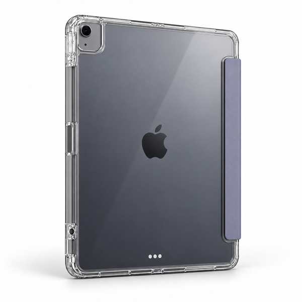 Etui Hard Crystal do Apple iPad Air 13 M4 M3 M2 2026/ 25/ 24 gen 8/ 7 z klapką - fioletowe