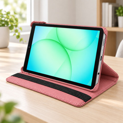 Etui obrotowe do Samsung Galaxy Tab A11 X135/ X133 A9 SM-X115/X110 - różowe