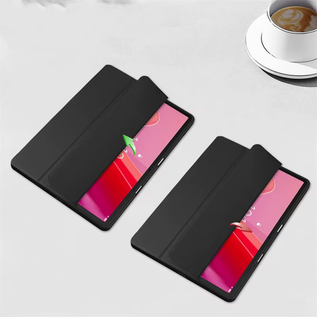 Puzdro Crystal case na Lenovo Tab M11 10.95 11 / 11 TB330, čierne - ochranné so stojanom