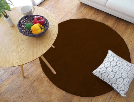 Rabbit Strado 100x100 round rug Carmel (Brown)