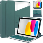 Etui 360 z klawiaturą do Apple iPad 10.9 2022 Gen. 10 / 11 2025 A16 Gen. 11 / Apple iPad 11 2025 / Apple iPad 10 2024, zielone - ochronne