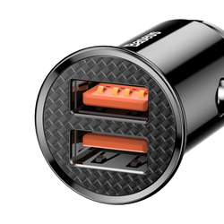 Baseus Circular inteligentná nabíjačka automobilová 2x USB QC3.0 Quick Charge 3.0 Scp Afc 30W