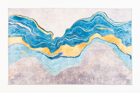 NOVO Strado modern carpet for living room marble pattern velvet Golden Trail 200x300 cm