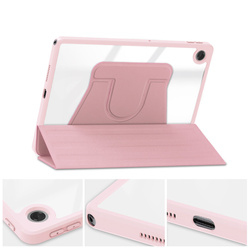 Puzdro 360 Crystal na Lenovo Tab 10.1 2025, ružové - ochranné so stojanom, prístup k portom a tlačidlám