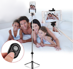 Tyč Bluetooth 2w1 Selfie Stick Statív Držiak Monopod regulácia - ľahký a praktický
