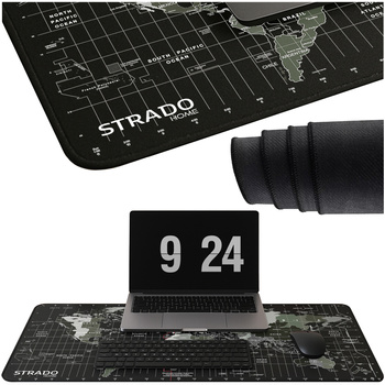 Veľká podložka pod myš laptop Herná podložka na stôl 90x40 XXL, čierny