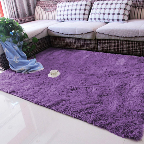 Dywan Shaggy 80x150 cm, fioletowy - miękki, puszysty do salonu i sypialni