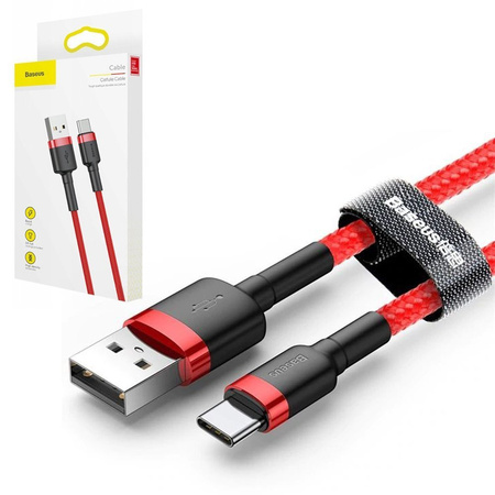 Kabel USB-C Baseus Quick Charge 3.0 - 2m (Czerwony)