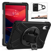Puzdro Armor Strap z remienkom na Lenovo Tab M11 10.95, čierne - ochranné so stojanom, prístup k portom a tlačidlám