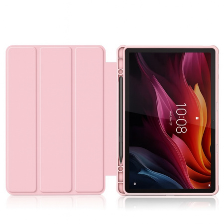 Puzdro s klapkou Clear na Lenovo Tab K11 Plus 11.45 / Lenovo K11 Plus, ružové - ochranné so stojanom