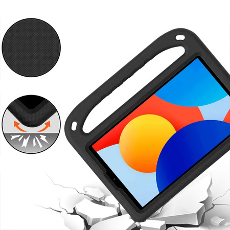 Puzdro pancierové FunColor na Xiaomi Redmi Pad SE 8.7 2024, čierne - ochranné so stojanom