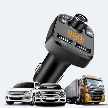 Bluetooth FM car transmitter 2xUSB Kebidu A5