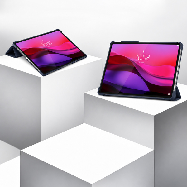 Etui Smart do Lenovo Yoga Tab Plus 12.7 2025 z klapką i podstawką - granatowe