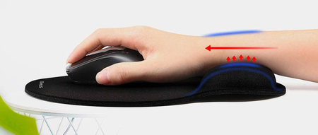 Súprava ergonomických gélových podložiek pod myš zápästie 3 ks, čierny