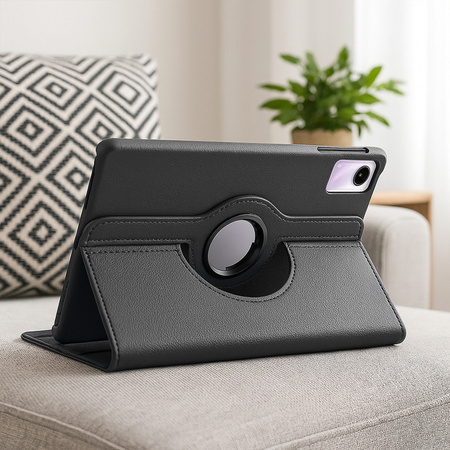 Puzdro otočné 360 na Xiaomi Redmi Pad SE 2023 11, čierne - ochranné so stojanom, prístup k portom a tlačidlám