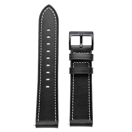 Remienok kožený na Huawei Watch GT 3 46, čierny - vymeniteľný, pohodlný na každý deň