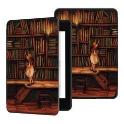 Etui Graficzne kolorowe do Kindle Paperwhite 4 Gen 10 2018 - ochronne z podstawką, dostęp do portów i przycisków