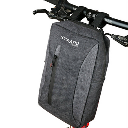 Duża torba na bagażnik 2w1 plecak na kierownicę rower hulajnoga 3L, czarna