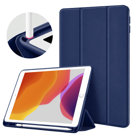 Puzdro Smart case na Apple iPad Mini 4 5 2015 / 2019 s klapkou wake up sleep / Apple iPad Mini 4 / Apple iPad Mini 5, tmavomodré - ochranné