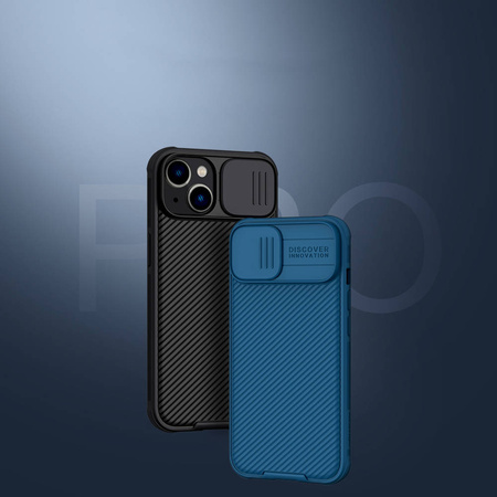 Puzdro Nillkin Camshield Pro na iPhone 14 Plus kryt fotoaparátu zadný kryt, čierne - ochranné so stojanom
