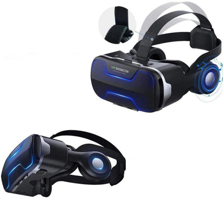 Zestaw Okulary 3D VR Shinecon G02ED + Gamepad - do smartfona na filmy, gry i VR