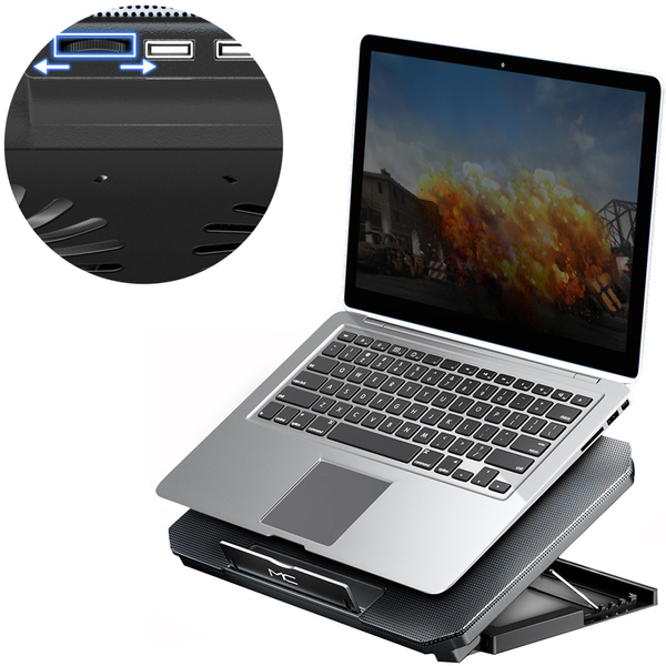 Strado Laptop cooling stand 12-17″ aluminum | Adjustable, non-slip, silent