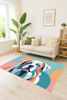 3D Strado ColorDog 100x150 cm modern carpet with dog motif for a child's or gamer's room